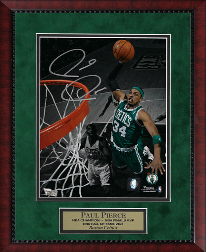 Paul Pierce Autograph Photo Dunk Spotlight Vertical 11x14