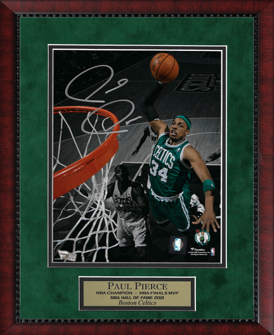 Paul Pierce Autograph Photo Dunk Spotlight Vertical 11x14