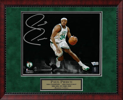 Paul Pierce Autograph Photo Dribble Spotlight 11x14