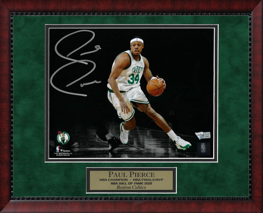 Paul Pierce Autograph Photo Dribble Spotlight 11x14