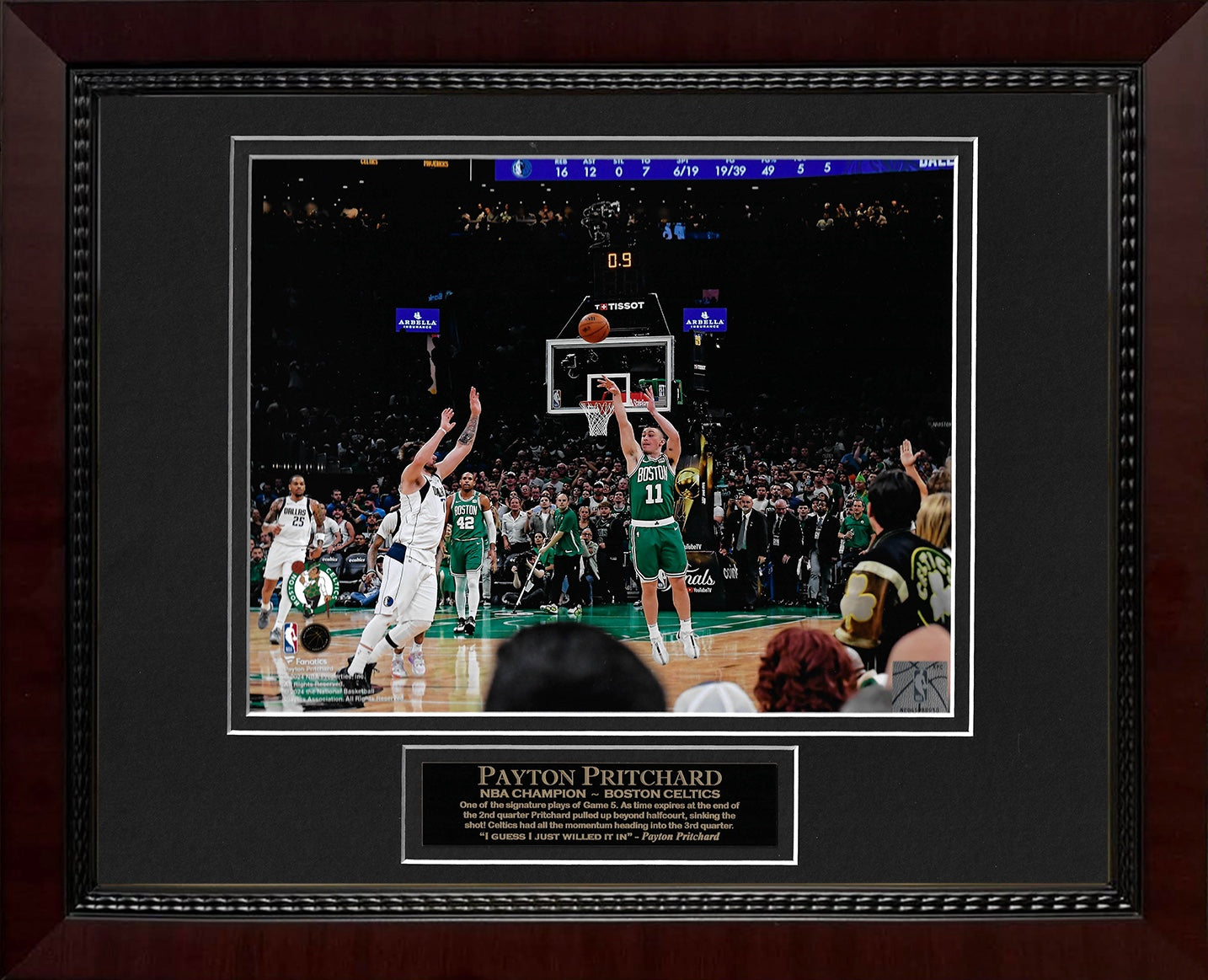 Payton Pritchard Photo Game 5 Buzzer Beater, Wide Shot 11x14