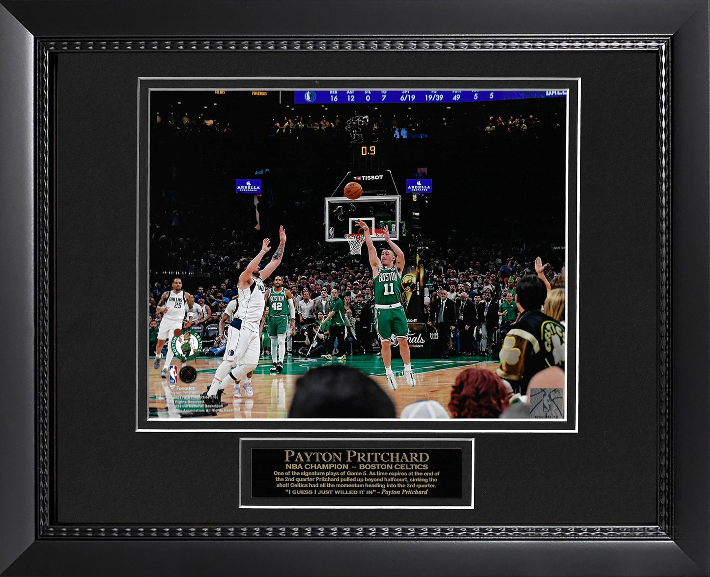 Payton Pritchard Photo Game 5 Buzzer Beater, Wide Shot 11x14