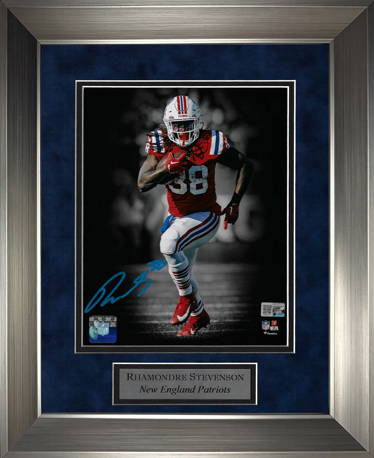 Rhamondre Stevenson Autograph Photo Rush Spotlight 11x14