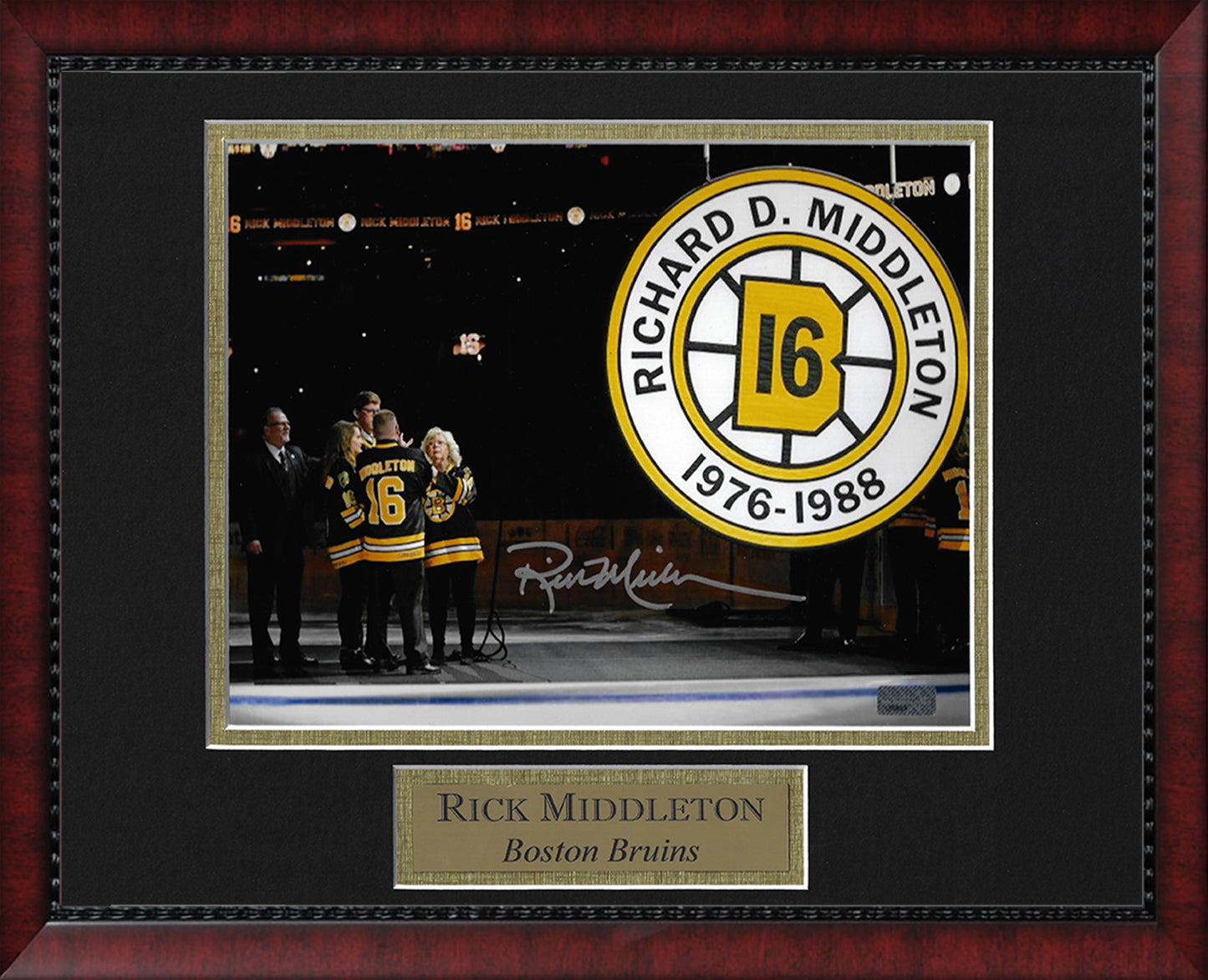 Rick Middleton Autograph Photo Retirement Night 11x14