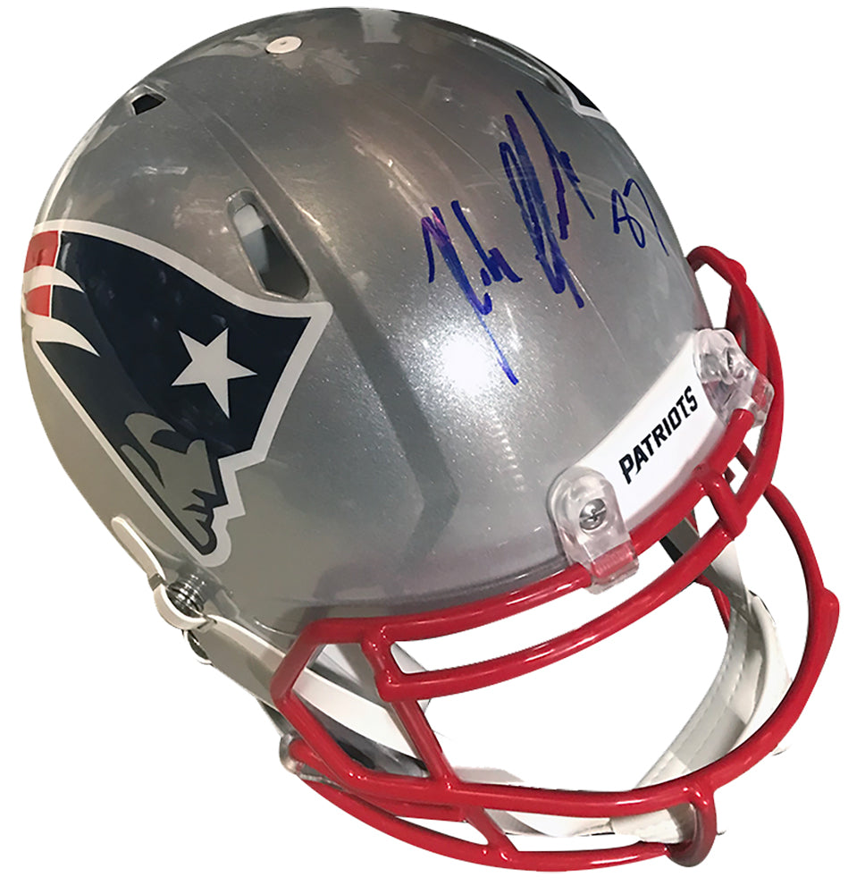 Rob Gronkowski Autograph Helmet Patriots Authentic Speed Elvis