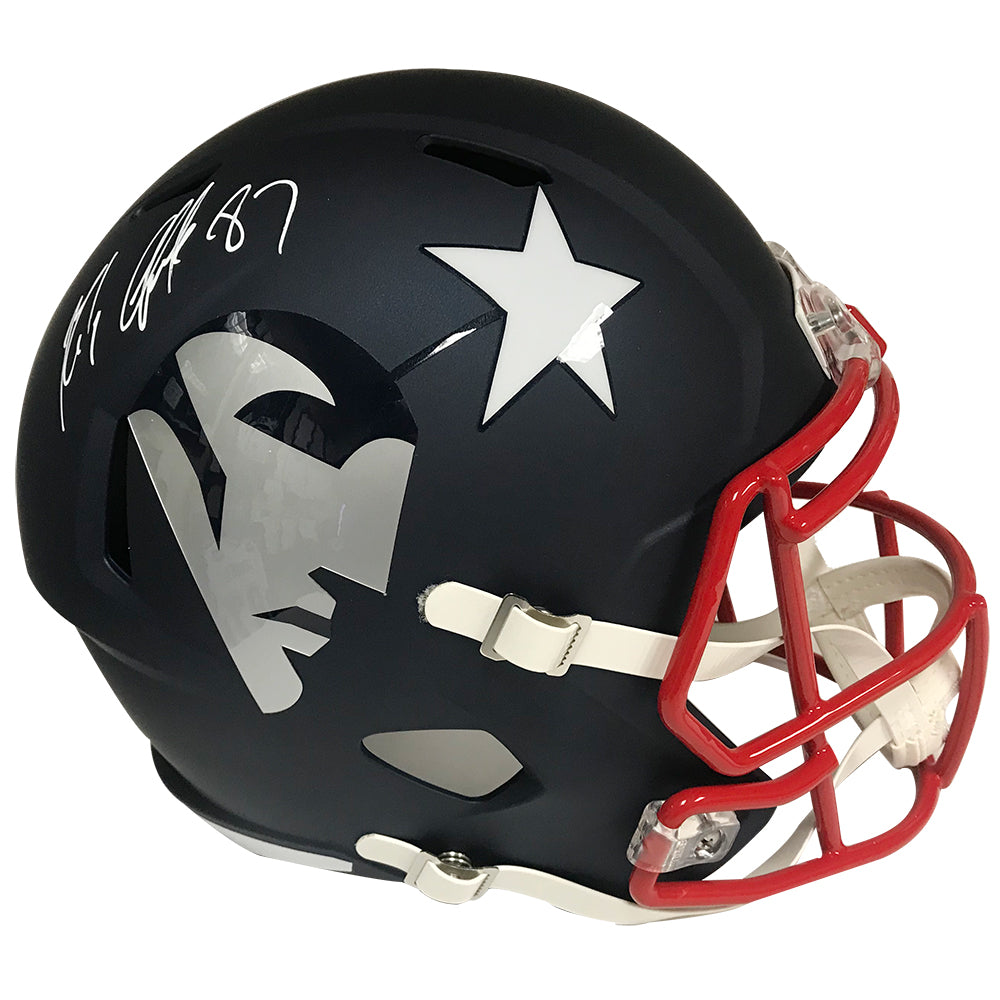 Rob Gronkowski Autograph Helmet Patriots Replica AMP Logo