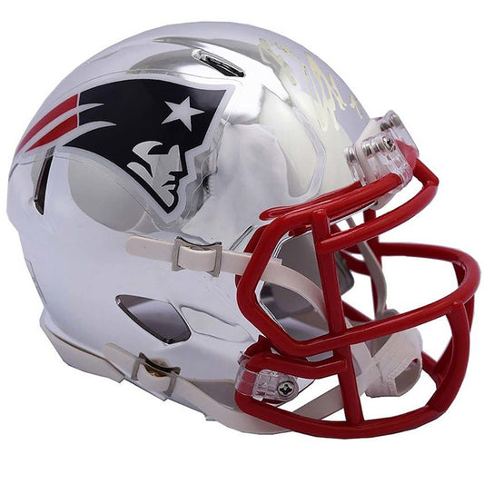 Rob Gronkowski Autograph Mini Helmet Patriots Chrome