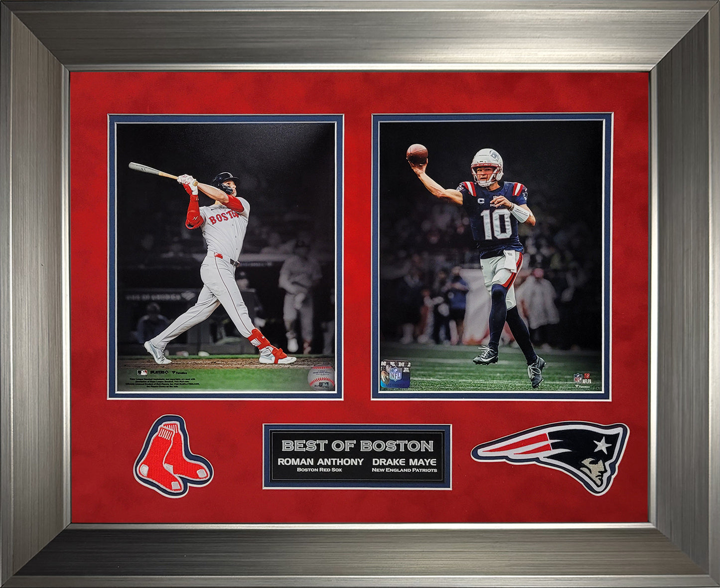 Roman Anthony, Drake Maye Best of Boston 2-Way Photo Collage 16x20
