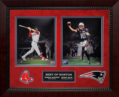 Roman Anthony, Drake Maye Best of Boston 2-Way Photo Collage 16x20