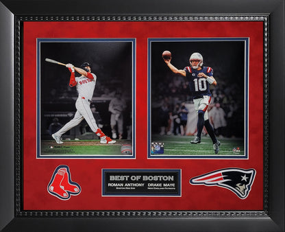 Roman Anthony, Drake Maye Best of Boston 2-Way Photo Collage 16x20
