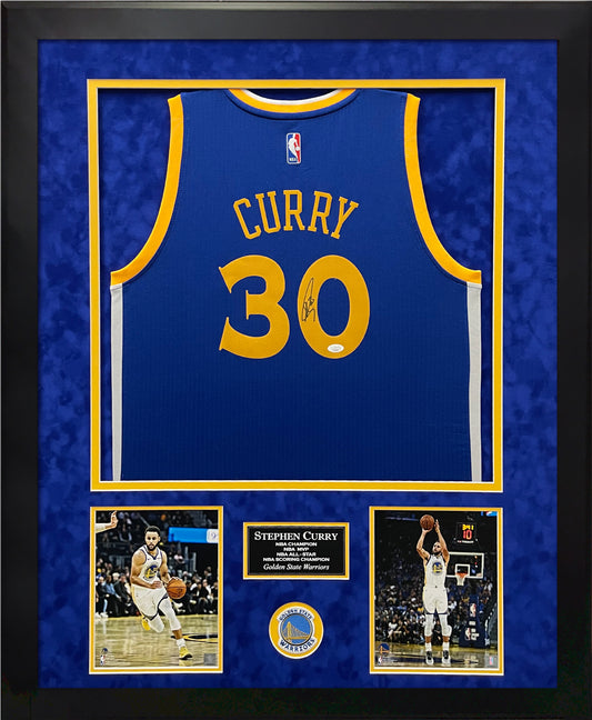 Stephen Curry Autograph Jersey Framed 37x45