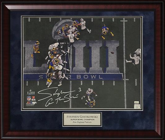Stephen Gostkowski Autograph Photo SB53 Aerial View 23x27 New England Picture Authentication