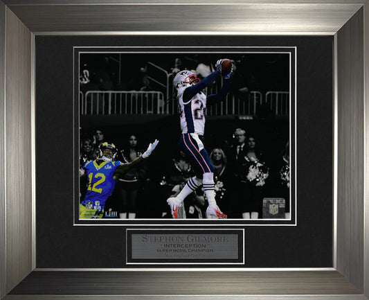 Stephon Gilmore Photo Super Bowl LIII Interception Spotlight 11x14