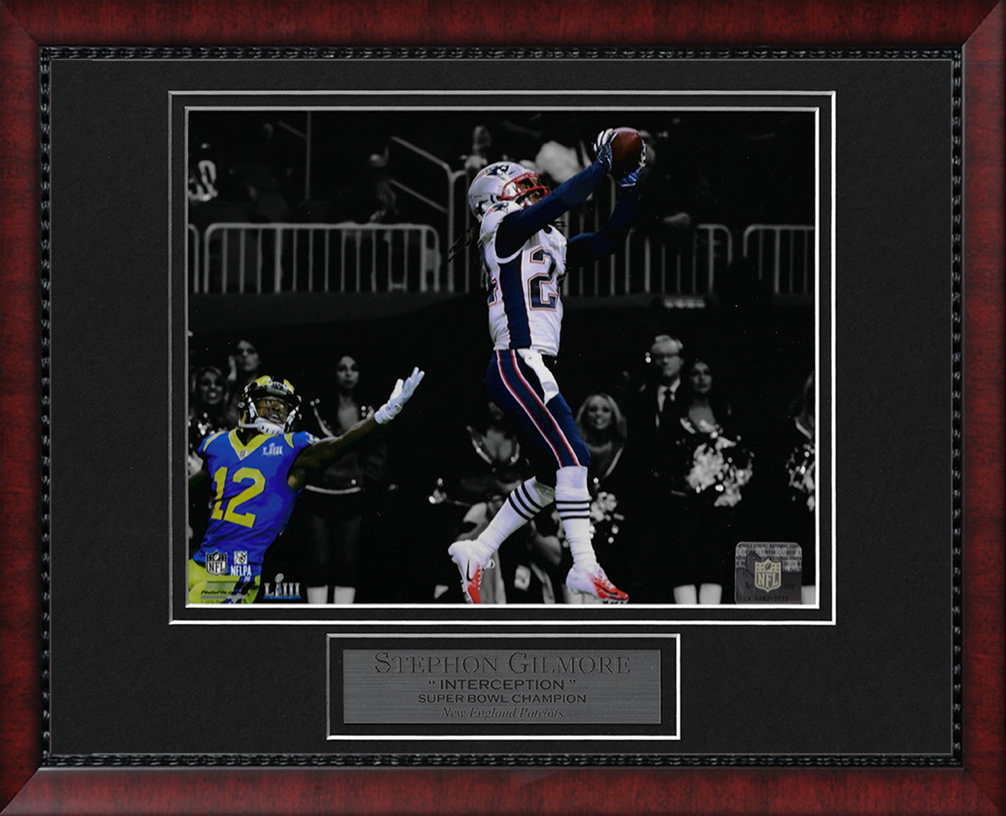 Stephon Gilmore Photo Super Bowl LIII Interception Spotlight 11x14
