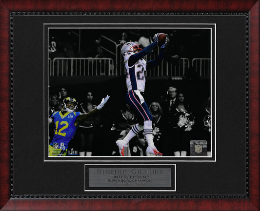 Stephon Gilmore Photo Super Bowl LIII Interception Spotlight 11x14