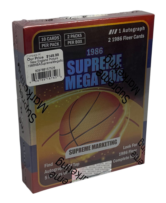 1986 Supreme Mega Box Basketball Trading Cards by Supreme Marketing. Security Sealed