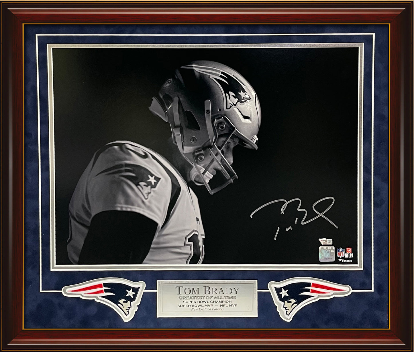 Tom Brady Autograph Photo Look Down Spotlight 23x27 Fanatics Authentication
