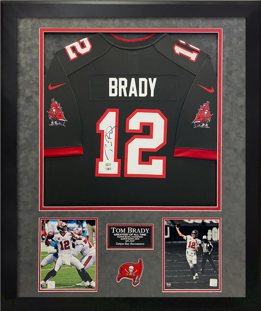 Tom Brady Autographed Jersey - Tampa Bay Buccaneers - Framed 37x45 - Fanatics Authentication