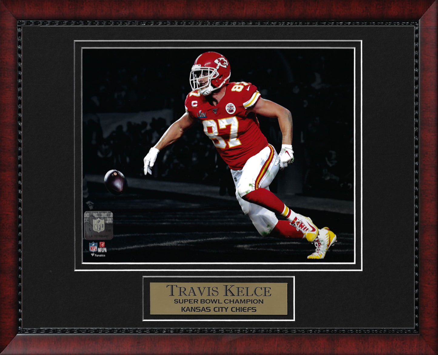 Travis Kelce Photo Run Super Bowl LIV Spotlight 11x14