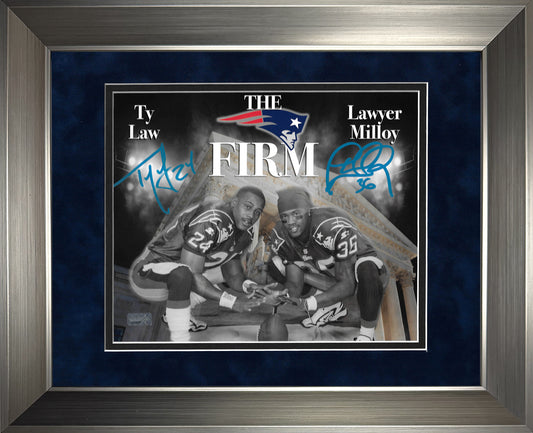 Ty Law Lawyer Milloy Double Autograph Photo The Firm 11x14