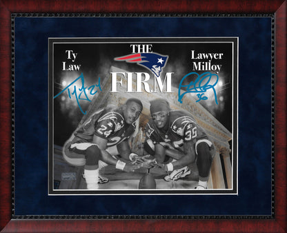 Ty Law Lawyer Milloy Double Autograph Photo The Firm 11x14