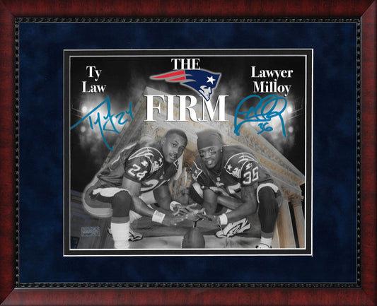 Ty Law Lawyer Milloy Double Autograph Photo The Firm 11x14