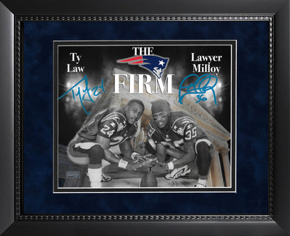 Ty Law Lawyer Milloy Double Autograph Photo The Firm 11x14