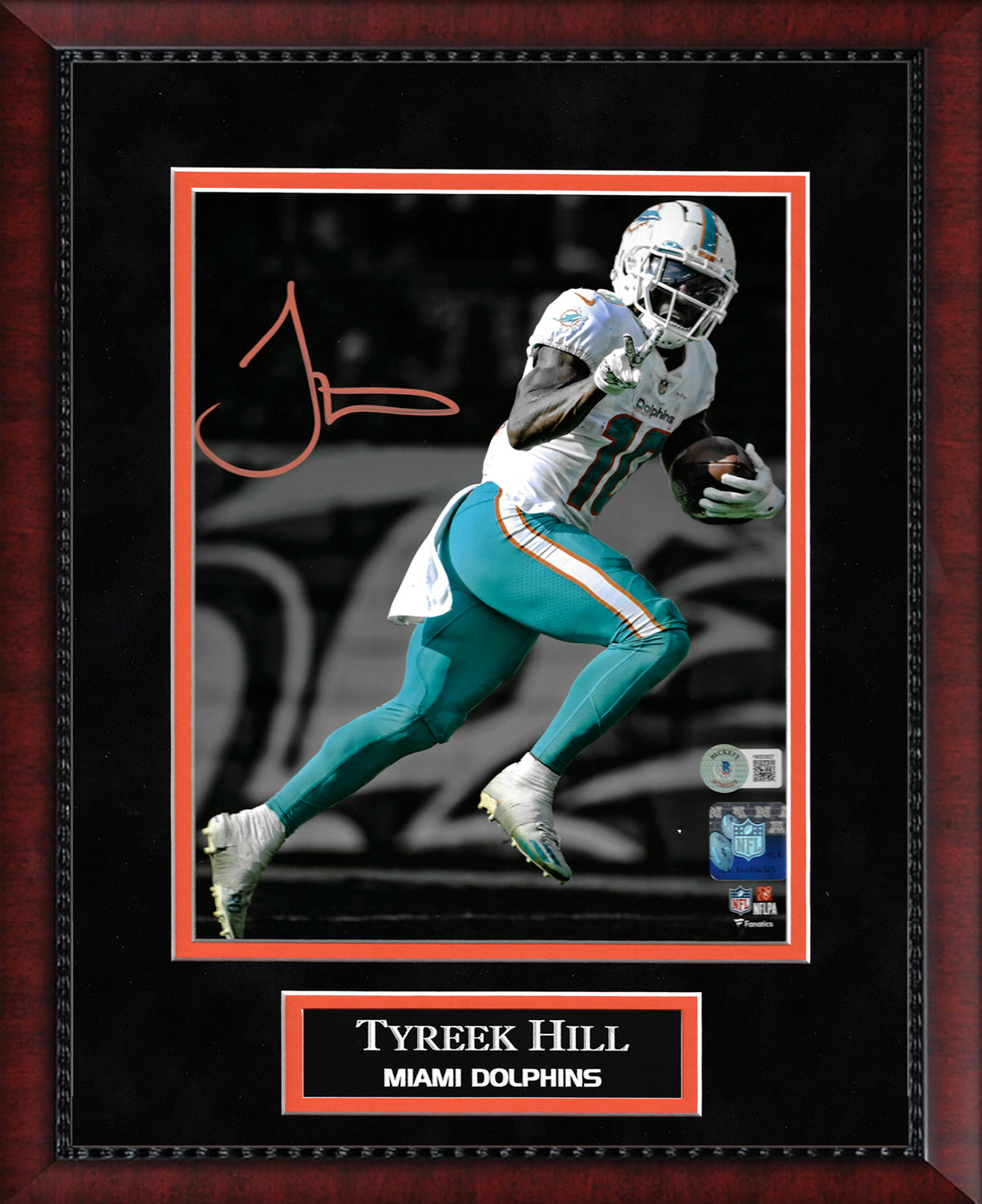 Tyreek Hill Autograph Photo Spotlight 11x14