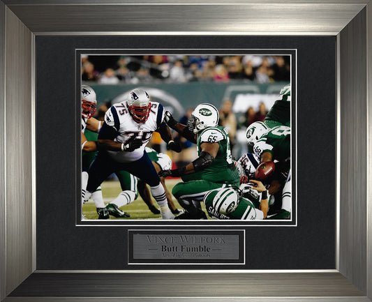 Vince Wilfork Photograph - Butt Fumble - New England Patriots - Framed 13x16