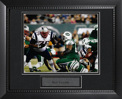 Vince Wilfork Photo Push Jets Butt Fumble 11x14