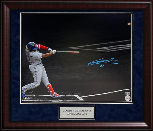 Vladimir Guerrero Jr. Autograph Photo Swing Spotlight 23x27 MLB Authentication