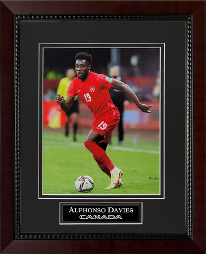 Alphonso Davies Photograph - Canada National Team - Framed 13x16