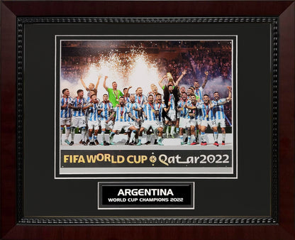 Argentina National Team Photograph - 2022 World Cup Victory - Framed 13x16