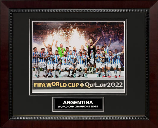 Argentina National Team Photograph - 2022 World Cup Victory - Framed 13x16