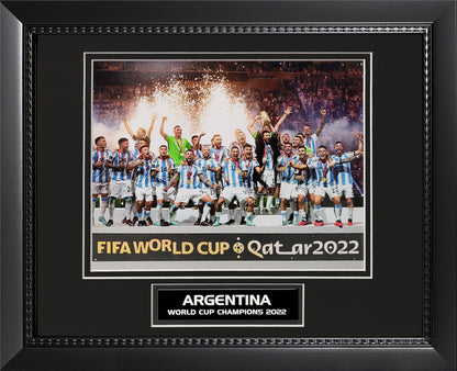 Argentina National Team Photograph - 2022 World Cup Victory - Framed 13x16
