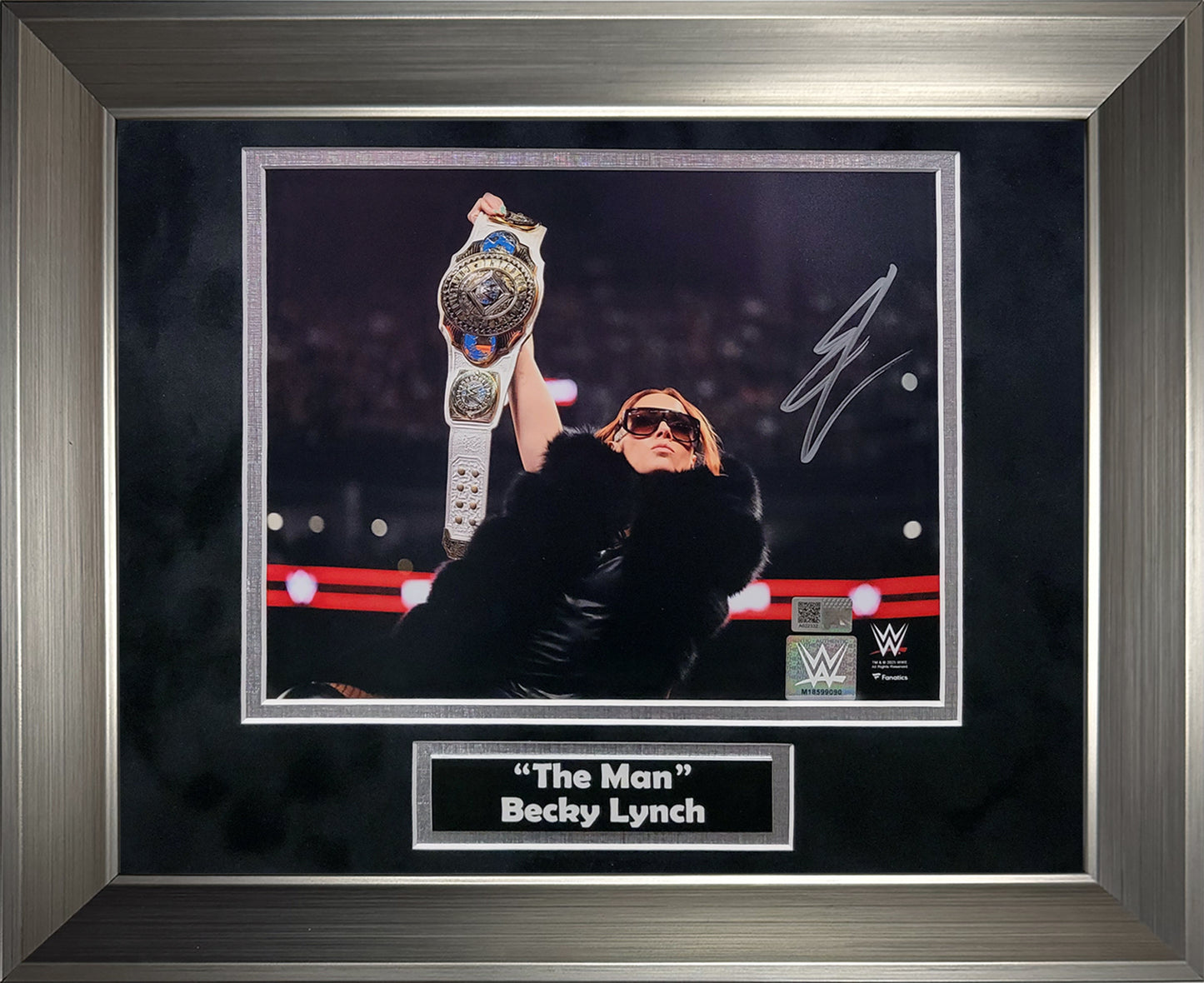Becky Lynch Autograph 8x10 Photo - Framed 13x16 - New England Picture Authentication