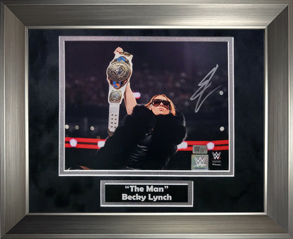 Becky Lynch Autograph 8x10 Photo - Framed 13x16 - New England Picture Authentication