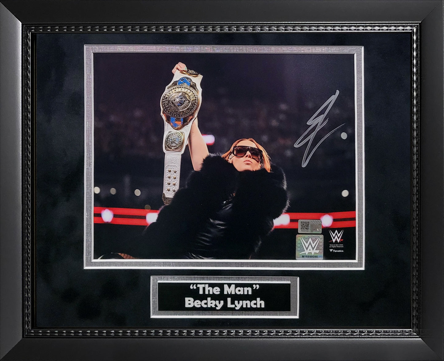 Becky Lynch Autograph 8x10 Photo - Framed 13x16 - New England Picture Authentication