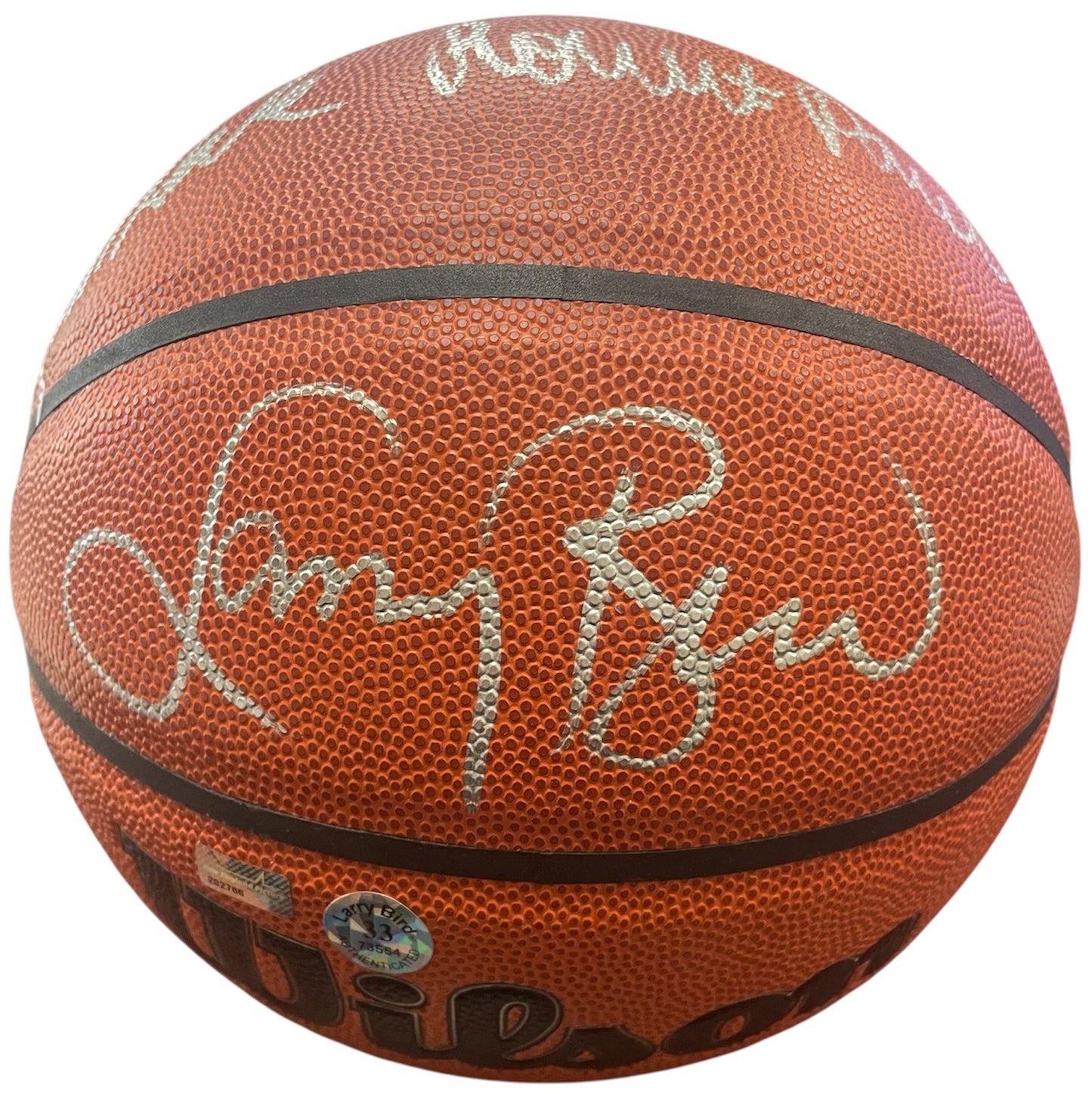 Larry Bird, Kevin McHale, Robert Parish, Triple Autograph Basketball - Wilson Indoor/Outdoor - Boston Celtics - New England Picture Authentication