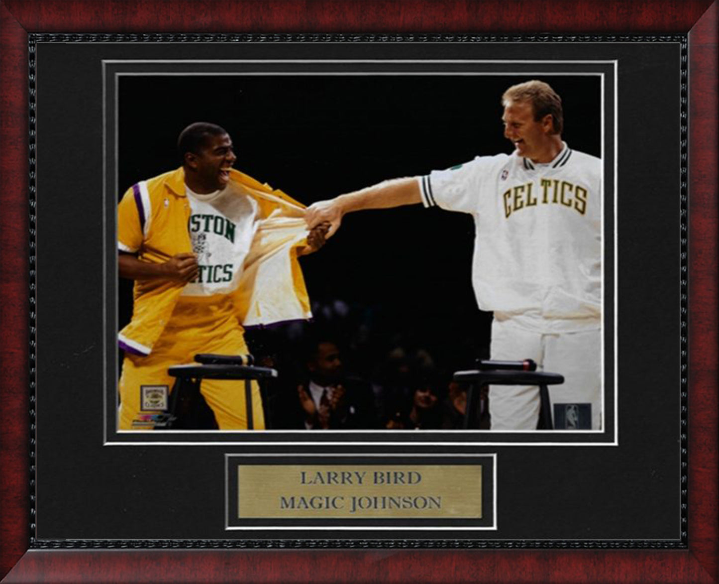 Larry Bird Photo Retirement Night with Magic Johnson 11x14