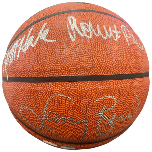 Larry Bird, Kevin McHale, Robert Parish, Triple Autograph Basketball - Wilson Indoor/Outdoor - Boston Celtics - New England Picture Authentication