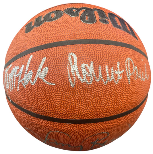 Larry Bird, Kevin McHale, Robert Parish, Triple Autograph Basketball - Wilson Indoor/Outdoor - Boston Celtics - New England Picture Authentication