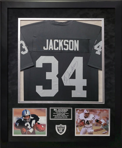 Bo Jackson Autographed Jersey - Los Angeles Raiders - Framed 37x45 - Tri-Star Authentication