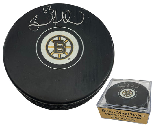 Brad Marchand Autograph Puck - Spoke B - Boston Bruins