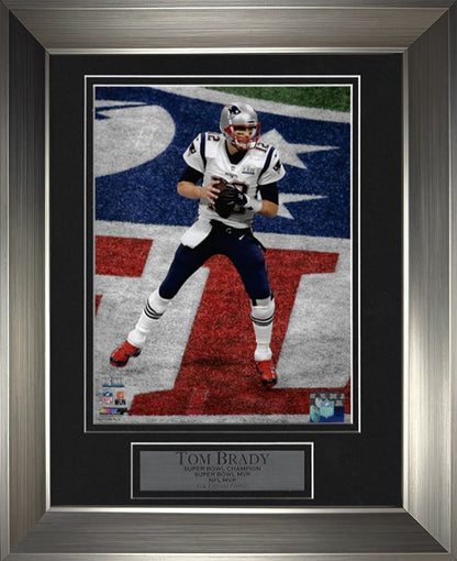 Tom Brady Photo Super Bowl LIII standing on NFL logo 16x20