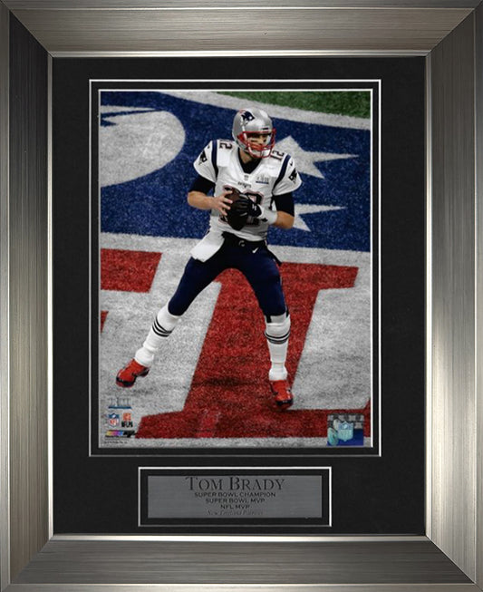 Tom Brady Photo Super Bowl LIII standing on NFL logo 16x20
