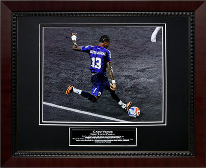 Sidney Lopes Cabral Photograph - Kick Ball - Cabo Verde - Framed 13x16