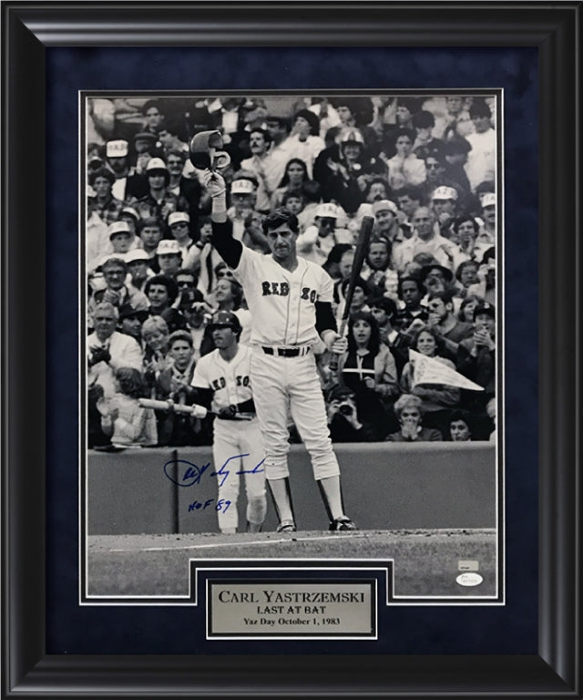Carl Yastrzemski Autograph Photo Last At Bat 23x27 New England Picture Authentication