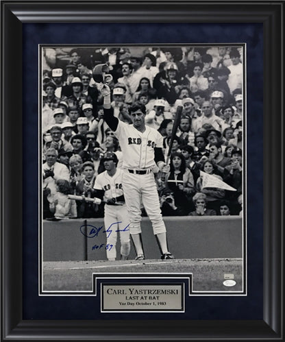 Carl Yastrzemski Autograph Photo Last At Bat 23x27 New England Picture Authentication