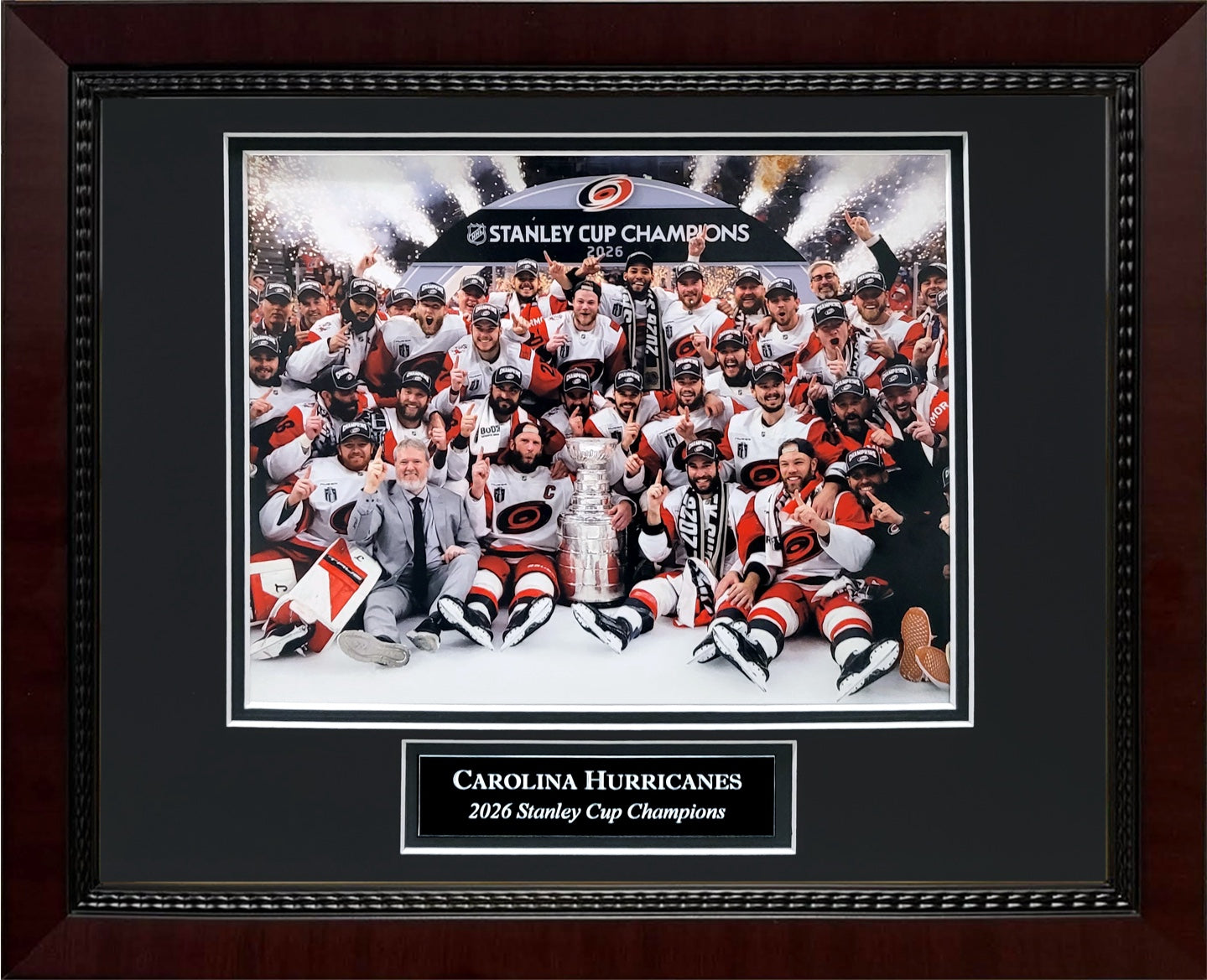 Carolina Hurricanes Photograph - 2026 Stanley Cup Champions - Framed 13x16